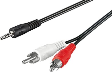 Goobay 50440 cable de audio 0,5 m 3,5mm 2 x RCA Negro