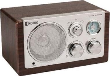 König König HAV-TR1000 Portátil Analógica Marrón radio