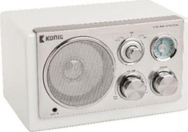 König König HAV-TR1200 Portátil Analógica Blanco radio
