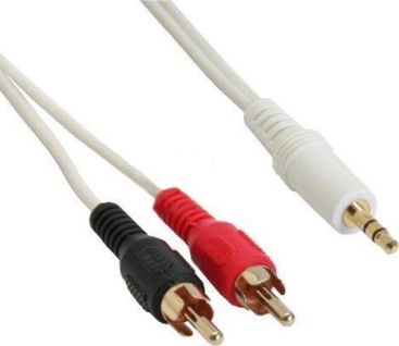 Inline 1m Rca3.5mm stereo cable de audio 35mm blanco 1 3.5mm