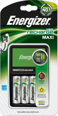 Energizer Maxi Charger pack cargador 4 pilas recargables 200 mah e300321200 de compatible y aaa incluye 2000 638582