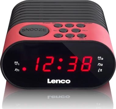Lenco Lenco CR-07 Reloj Negro, Rosa radio
