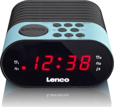 Lenco Lenco CR-07 Reloj Negro, Azul radio