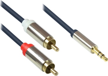 Alcasa Alcasa GC-M0060 3m 3.5mm 2 x RCA Azul cable de aud