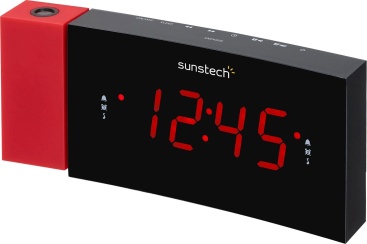 Sunstech FRDP3 Reloj Digital Negro, Rojo radio