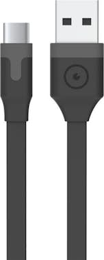 Muvit muvit cable USB-Tipo C 3A 0.2m negro
