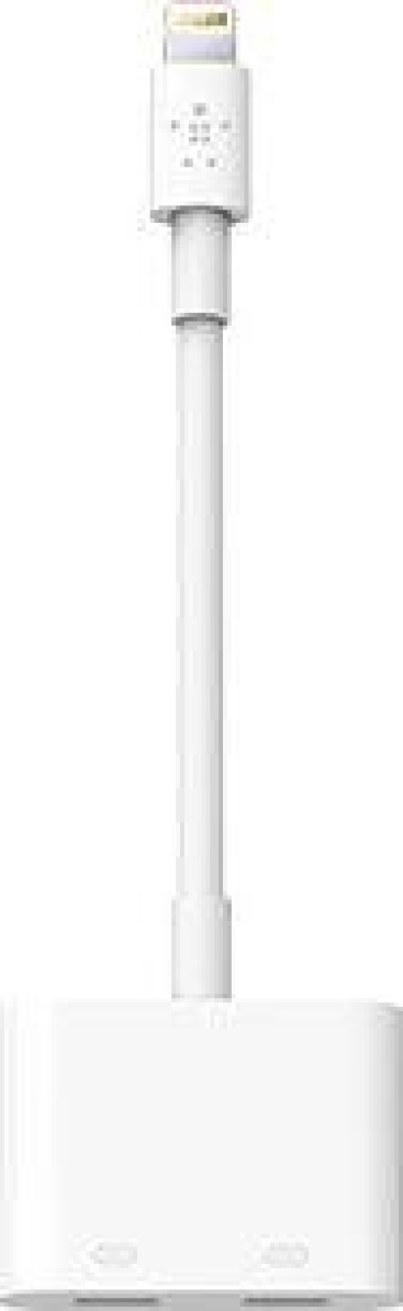 Belkin F8J198BTWHT adaptador de cable Lighting 2 x Lighting Blanco