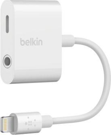 Belkin Belkin RockStar 3.5 mm + Lightning Lightning Blanc