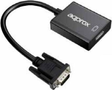 Approx Approx appC25 VGA HDMI Negro adaptador de cable