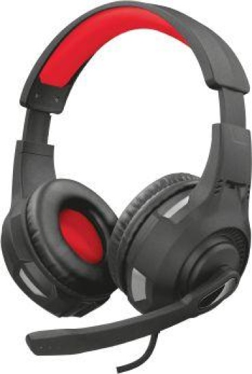 Trust GXT 307 RAVU Binaural Diadema Negro, Rojo au