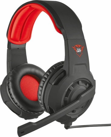 Trust GXT 310 Binaural Diadema Negro, Rojo auricul