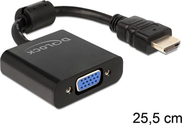 Delock DeLOCK 65512 HDMI-A VGA Negro adaptador de cable