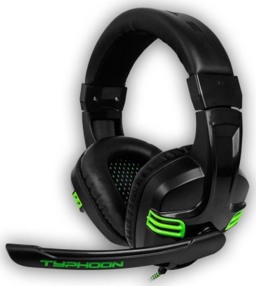 B-Move Typhoon Binaural Diadema Negro, Verde auric