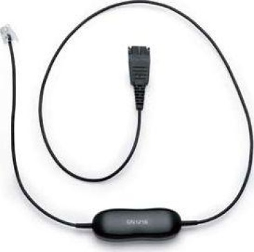 Jabra Jabra GN1216 RJ 9 Male QD Male Negro adaptador de