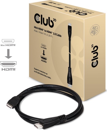 Club3D mini HDMI a HDMI 2.0 4K60Hz