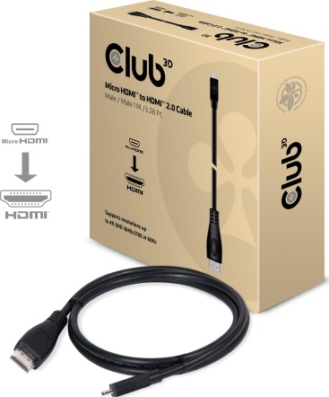 CLUB3D CLUB3D Micro HDMI™a HDMI™ 2.0 4K60Hz Cable 1M