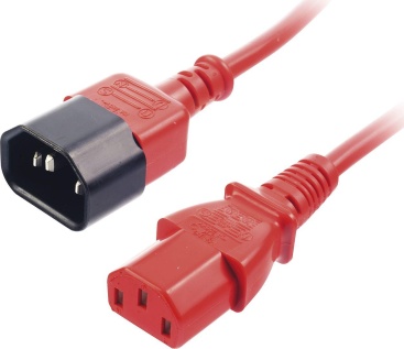 Accesorios Marca Lindy modelo 1m c14 to c13 extension cable red iec c14iec