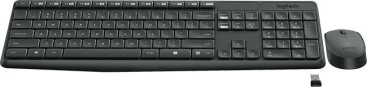 Logitech Logitech MK235 RF inalámbrico Checa Negro