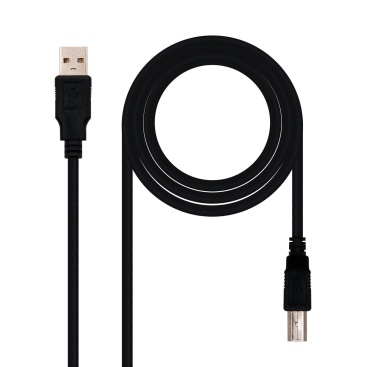 Nanocable CABLE USB 2 IMPRESORA, TIPO A/M-B/M, NEGRO, 3 M