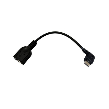 Nanocable CABLE USB 2 OTG ACODADO, TIPO MICRO B/M-A/H, NEGRO, 15 CM