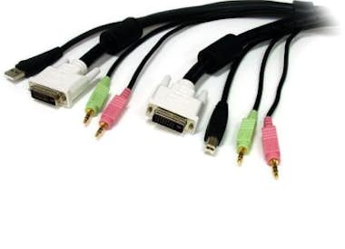 StarTech.com StarTech.com Cable KVM 4 en 1 de 1,8m con DVI USB
