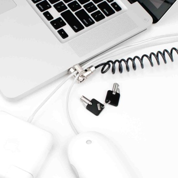 Maclocks Maclocks Coiled Cable Lock Negro, Cromo, Acero ino