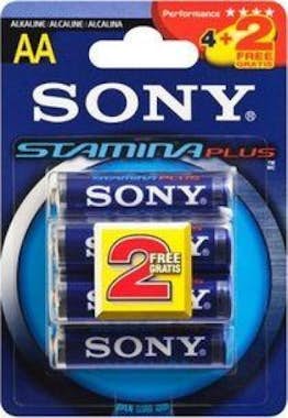 Sony Sony 4+2 AA Stamina Plus Alcalino 1.5V batería no-