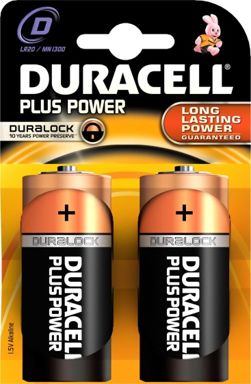Duracell Plus Lr 20 2kp 81232321 pila alcalina power mn1300b2 pack 2uni paquete de 2 ud batteries 2pk 1.5v durdk2p
