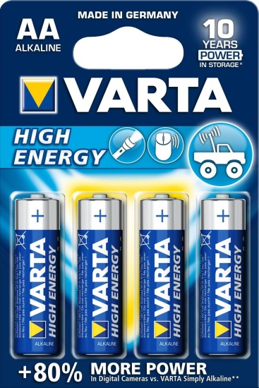 Varta High Energy AA Alcalino 1.5V batería no-reca