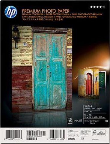 HP HP Premium Satin 20 sht/A2+/458 x 610 mm (18 x 24