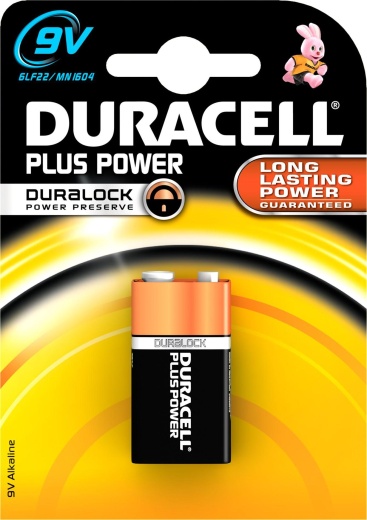 Duracell Duracell Plus Power Alcalino 9V batería no-recarga