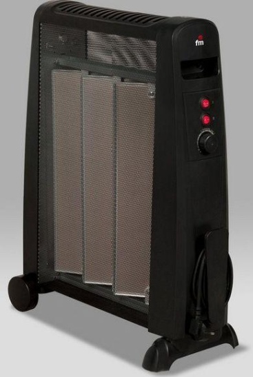 FM Calefacción RM-15 Negro 1500W Radiador calefact
