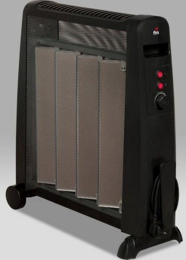 FM Calefacción RM-20 Negro 2000W Radiador calefact