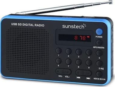 Sunstech Sunstech Portable digital AM/FM radio Black Portát