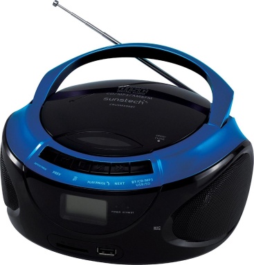 Sunstech Sunstech CRUSM395BT Analógica 2W Negro, Azul