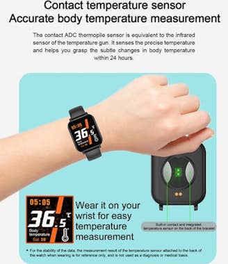 Generica Smartwatch Lkstech® Unisex Con Control De Temperat