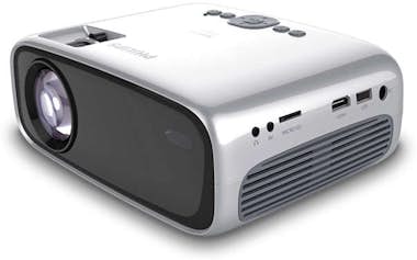 Philips Neopix Easy proyector led gris de bolsillo npx445 2600 wvga wlan bluetooth altavoz videoproyector 800 x 480