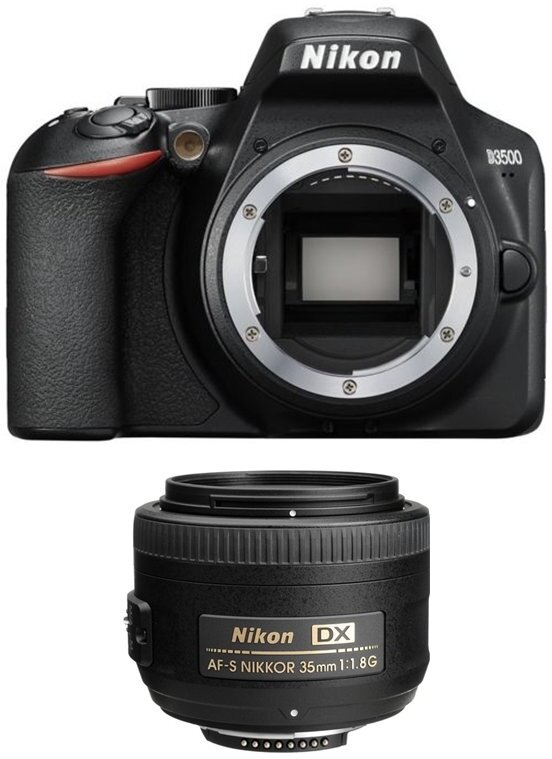 Nikon NIKON D3500 Negro + AF-S 35MM F1.8G DX