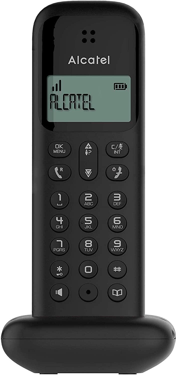 Alcatel ALCATEL D285 NEGRO TELÉFONO FIJO INALÁMBRICO PANTALLA SENCILLO Y ELEGANTE