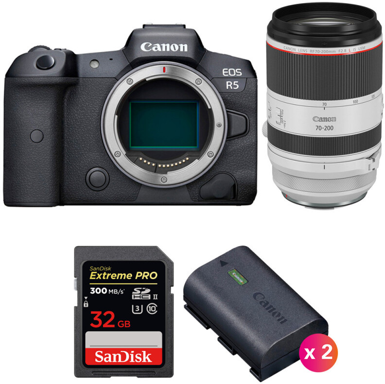 Canon EOS R5 + RF 70-200mm f/2.8L IS USM + SanDisk 32GB