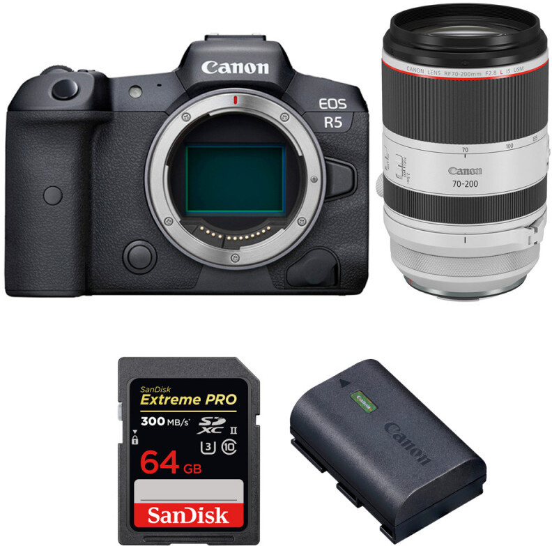 Canon EOS R5 + RF 70-200mm f/2.8L IS USM + SanDisk 64GB