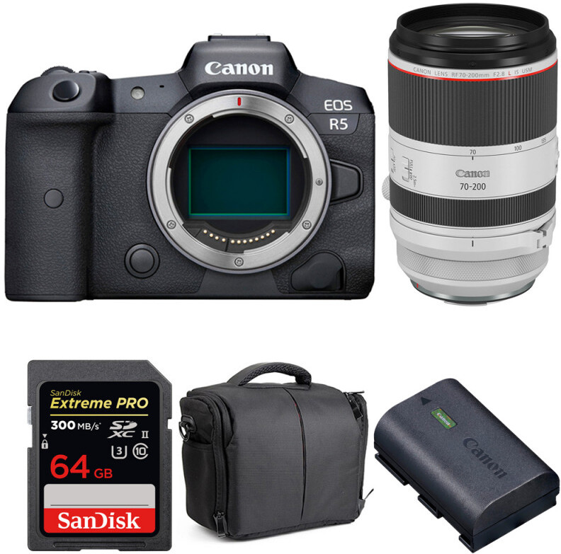 Canon EOS R5 + RF 70-200mm f/2.8L IS USM + SanDisk 64GB