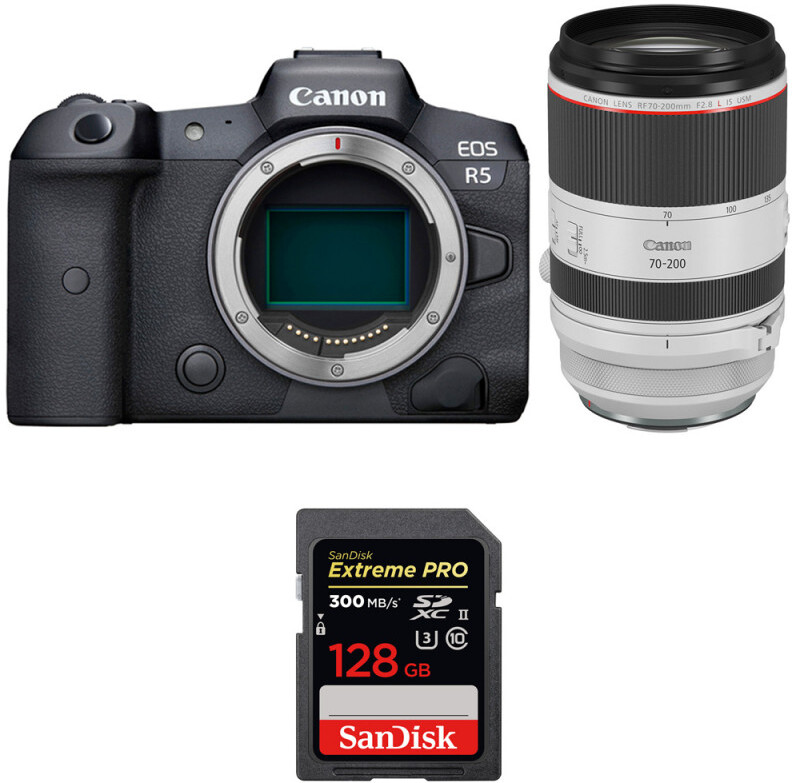 Canon EOS R5 + RF 70-200mm f/2.8L IS USM + SanDisk 128GB