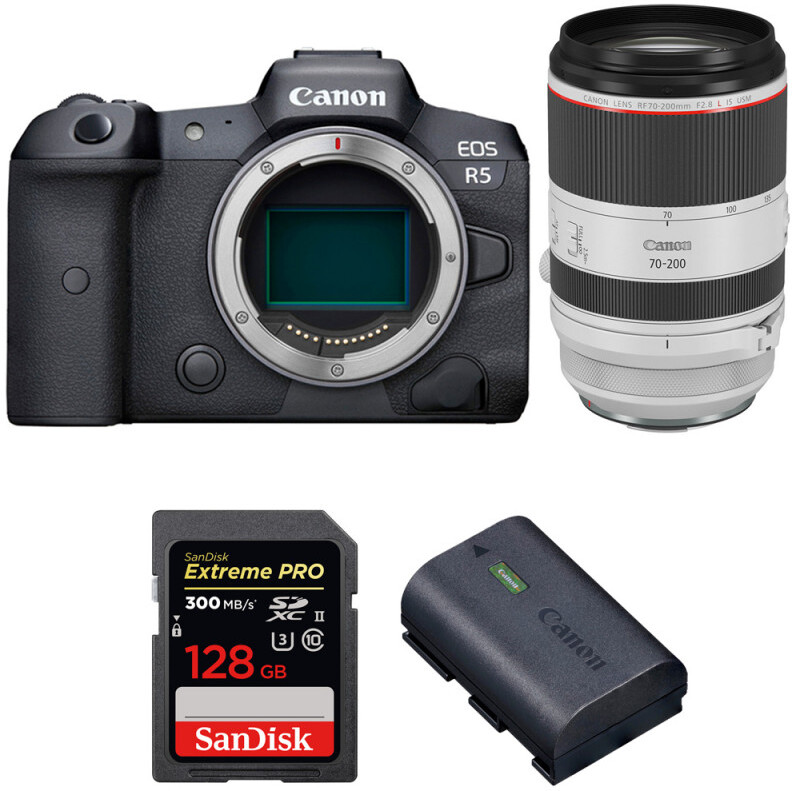 Canon EOS R5 + RF 70-200mm f/2.8L IS USM + SanDisk 128GB