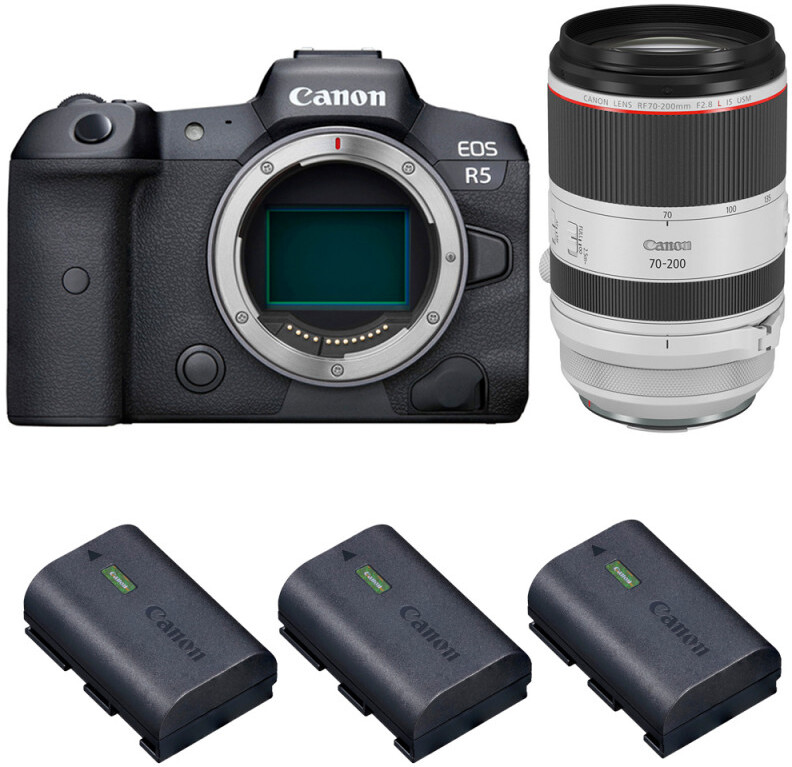 Canon EOS R5 + RF 70-200mm f/2.8L IS USM + 3 LP-E6NH | 2