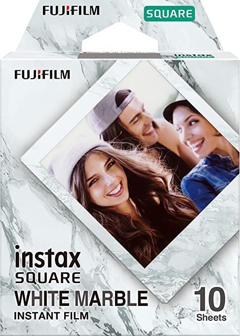 Fujifilm Instax Square white marble 10 blanco pack mini cuadradas para