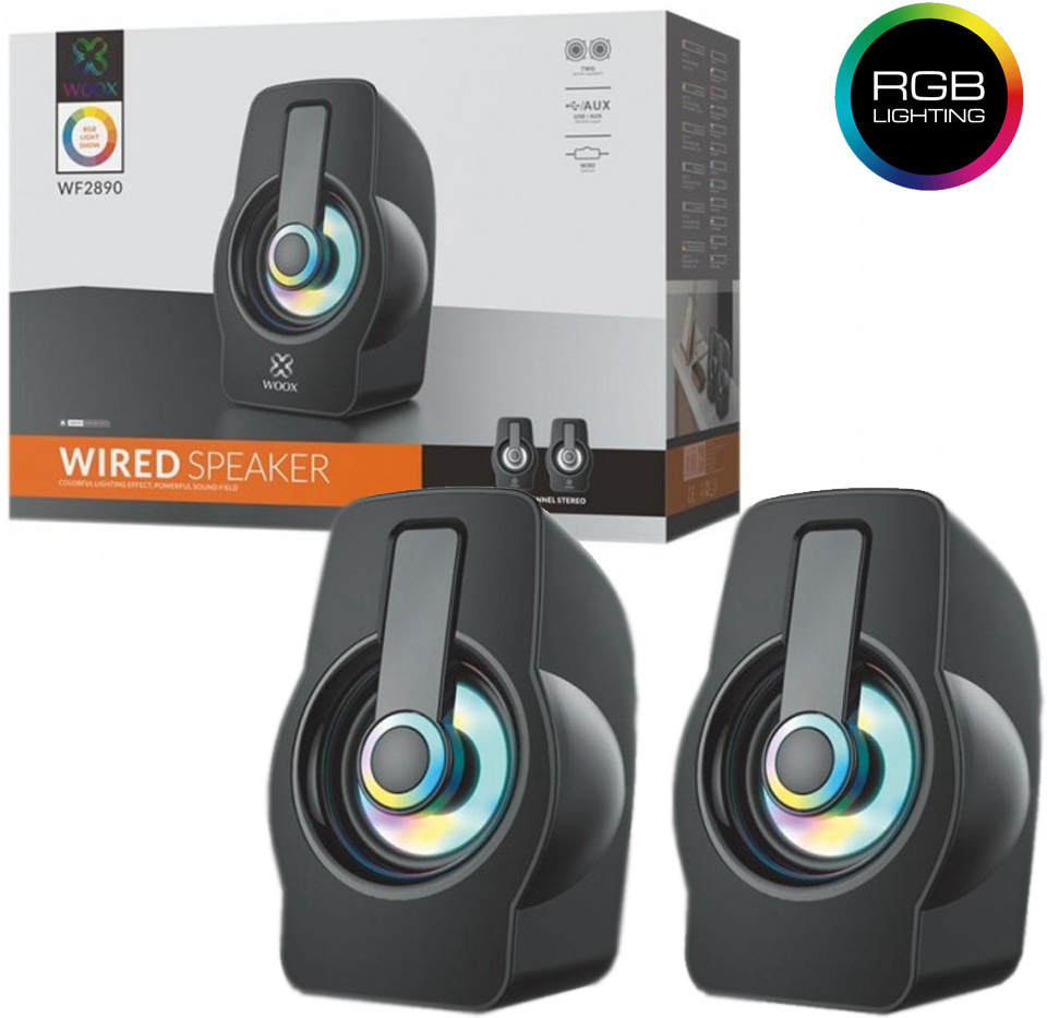 OEM Altavoces LED con conexión USB y jack 3.5 mm compa