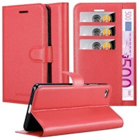 Funda Libro Para Xiaomi Redmi Note 5A En Rojo Carmin - Cubierta Proteccion Con Cierre Magnetico, Tarjetero Y Funcion De Suporte - Etui Case Cover Carcasa