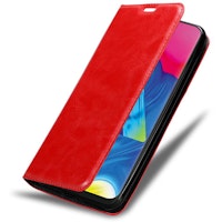 Funda Libro Para Samsung Galaxy M10 En Rojo Manzana - Cubierta Proteccion Con Cierre Magnetico, Tarjetero Y Funcion De Suporte - Etui Case Cover Carcasa