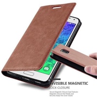 Funda Libro Para Samsung Galaxy Alpha En Marron Capuchino - Cubierta Proteccion Con Cierre Magnetico, Tarjetero Y Funcion De Suporte - Etui Case Cover Carcasa